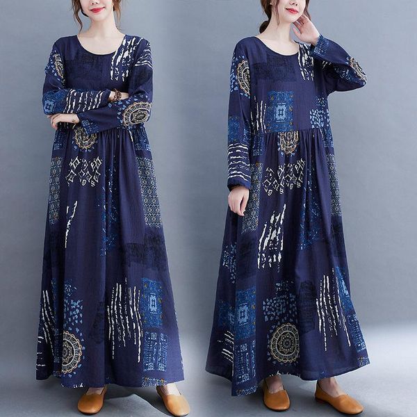 casual dresses 2021 autumn literary plus size women clothes retro print long sleeve dress o-neck vintage female vestidos m155, Black;gray
casual dresses 2021 autumn literary plus size women clothes retro print long sleeve dress o-neck vintage female vestidos m155, Black;gray