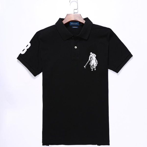 men's polos summer chemise homme 100%cotton big horse short-sleeved embroidered business casual men shirt hombre, White;black
men's polos summer chemise homme 100%cotton big horse short-sleeved embroidered business casual men shirt hombre, White;black