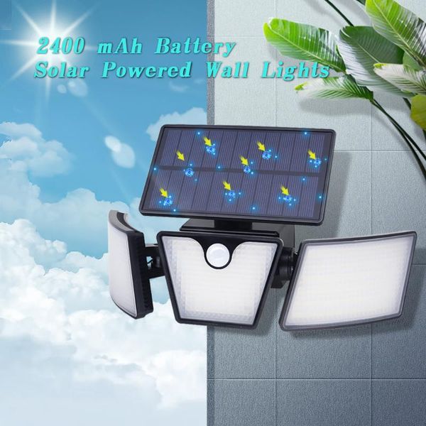 solar lamps 265 led street light outdoor 3 motion sensor wall lamp 270 wide angle lighting 2400mah for garden landscape
solar lamps 265 led street light outdoor 3 motion sensor wall lamp 270 wide angle lighting 2400mah for garden landscape