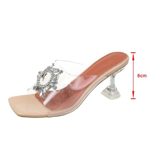 slippers women's thin high heels with rhinestone decoration 2021 summer fashion square toe transparent design party dress pumps, Black
slippers women's thin high heels with rhinestone decoration 2021 summer fashion square toe transparent design party dress pumps, Black