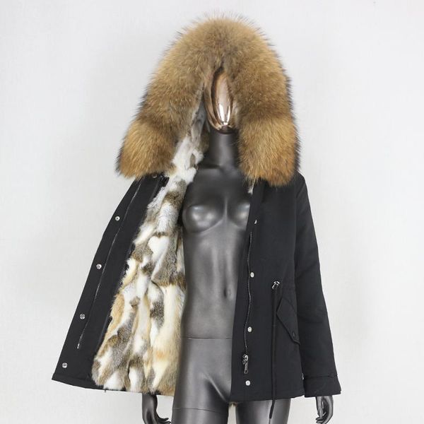 women's fur & faux 2021 winter jacket women short waterproof parka real coat natural raccoon collar hood removable thick, Black
women's fur & faux 2021 winter jacket women short waterproof parka real coat natural raccoon collar hood removable thick, Black