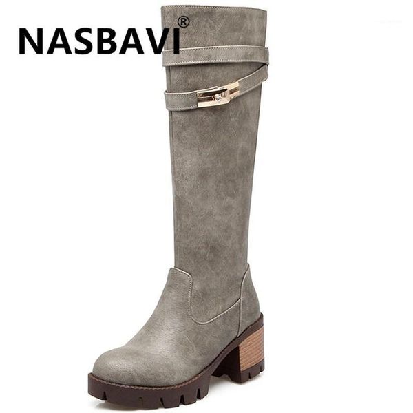 round head metal decoration women thick boots long autumn and winter was thin jane high simple, Black
round head metal decoration women thick boots long autumn and winter was thin jane high simple, Black