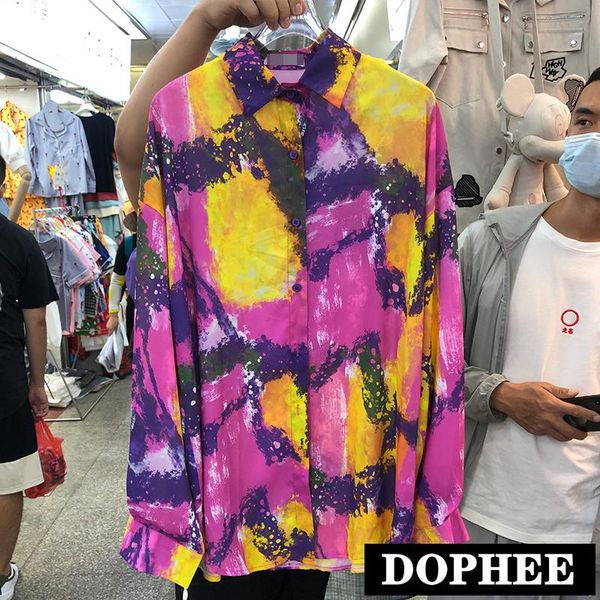 women's blouses & shirts 2021 autumn streetwear chiffon shirt women retro loose mid-length contrast color lapel single-breasted lady bl, White
women's blouses & shirts 2021 autumn streetwear chiffon shirt women retro loose mid-length contrast color lapel single-breasted lady bl, White