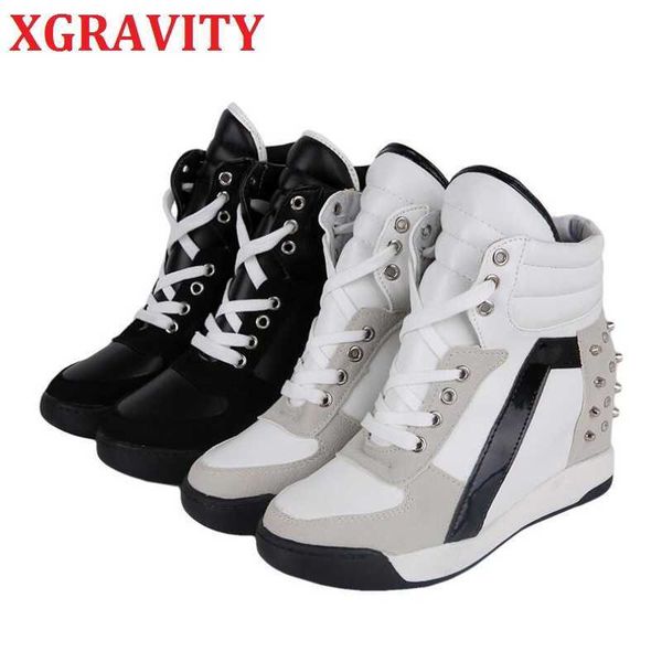 xgravity s091 vintage rivets ladies fashion shoes elegant round toe heel increasing wedge boots female ankle boots footwear s091 210429, Black
xgravity s091 vintage rivets ladies fashion shoes elegant round toe heel increasing wedge boots female ankle boots footwear s091 210429, Black