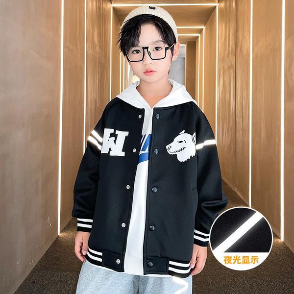 jackets boys fashion cartoon printing reflective striped jacket teenagers kids spring autumn luminous baseball children outerwear, Blue;gray
jackets boys fashion cartoon printing reflective striped jacket teenagers kids spring autumn luminous baseball children outerwear, Blue;gray