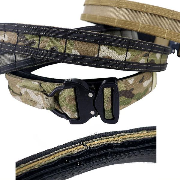 waist support army 4.5cm wide tactical multi-layer quick release belt men's training fighting outdoor hunting universal metal buckle, Black;gray
waist support army 4.5cm wide tactical multi-layer quick release belt men's training fighting outdoor hunting universal metal buckle, Black;gray