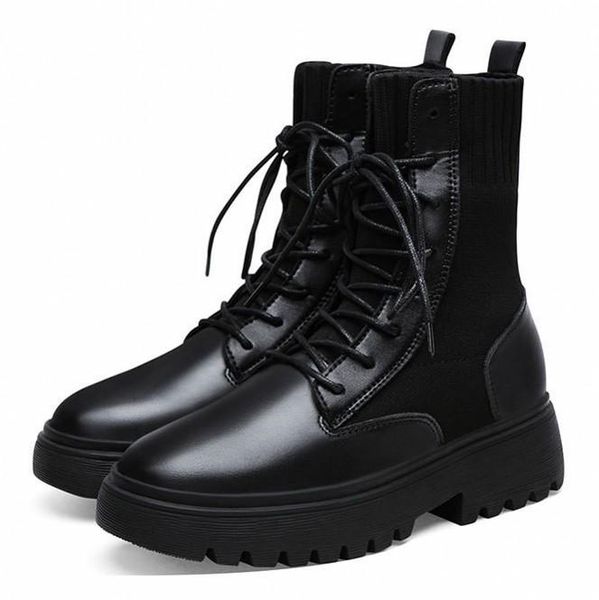 boots 2021 genuine leather ladies women lace up med square heel casual shoes woman platform n0064, Black
boots 2021 genuine leather ladies women lace up med square heel casual shoes woman platform n0064, Black