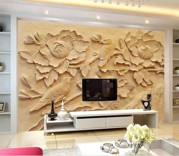 wallpapers custom wall mural modern art painting wallpaperpeony flower bird relief 3d background decoration
wallpapers custom wall mural modern art painting wallpaperpeony flower bird relief 3d background decoration
