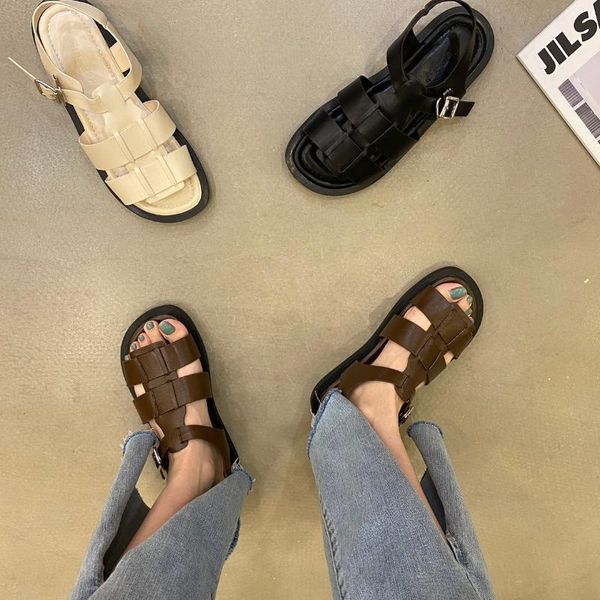 sandals 2021 female shoe strappy heels breathable slip-on loafers summer women's girls fashion closed comfort flat retro be, Black
sandals 2021 female shoe strappy heels breathable slip-on loafers summer women's girls fashion closed comfort flat retro be, Black