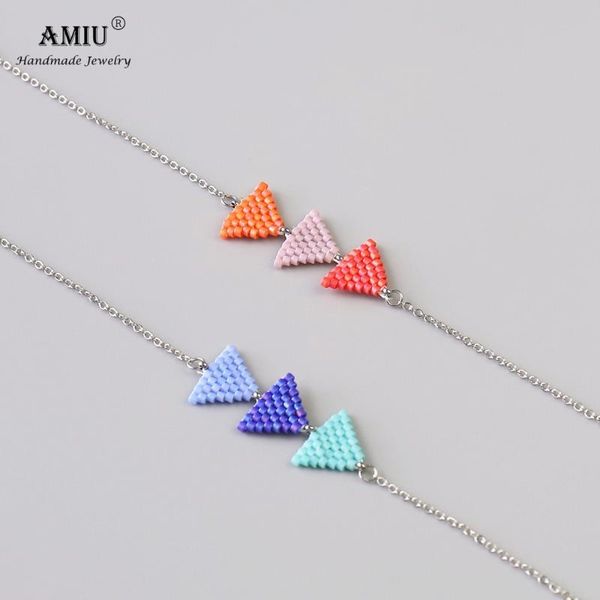charm bracelets 2021 amiu handmade miyuki bead triangle stainless steel delica & bangles for women men, Golden;silver
charm bracelets 2021 amiu handmade miyuki bead triangle stainless steel delica & bangles for women men, Golden;silver