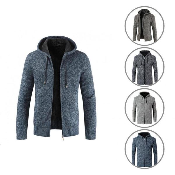 men's sweaters casual classic hooded drawstring men knitted jacket autumn winter sweater coat elastic outerwear, White;black
men's sweaters casual classic hooded drawstring men knitted jacket autumn winter sweater coat elastic outerwear, White;black