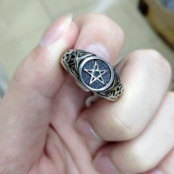 cluster rings 2021 for men stainless steel pentagram satan baphomet goat devil demon ring vintage jewelry wholesale, Golden;silver
cluster rings 2021 for men stainless steel pentagram satan baphomet goat devil demon ring vintage jewelry wholesale, Golden;silver