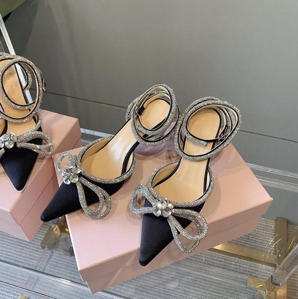 new mach rhinestone bowtie thin high heels sandals pointed satin wedding shoes women's all-match cross ankle strappy women's luxur, Black
new mach rhinestone bowtie thin high heels sandals pointed satin wedding shoes women's all-match cross ankle strappy women's luxur, Black