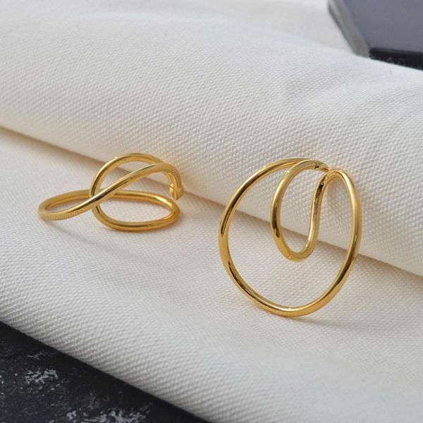 hoop & huggie y2k retro ladies geometric ear clips simple design no pierced earrings lightweight comfortable fake cartilage earring jewelry, Golden;silver
hoop & huggie y2k retro ladies geometric ear clips simple design no pierced earrings lightweight comfortable fake cartilage earring jewelry, Golden;silver