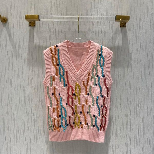 ladies fashion sleeveless casual solid color sequin embroidery wool vest 1212 women's tanks & camis, White
ladies fashion sleeveless casual solid color sequin embroidery wool vest 1212 women's tanks & camis, White