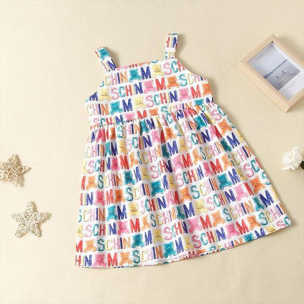summer girls cute strap print girl dress bear letter layered vestidos 2 9t, Red;yellow
summer girls cute strap print girl dress bear letter layered vestidos 2 9t, Red;yellow