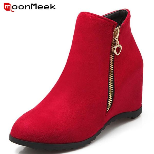 boots moonmeek arrive 2021 casual ladies flock internal increase woman high heel autumn winter ankle, Black
boots moonmeek arrive 2021 casual ladies flock internal increase woman high heel autumn winter ankle, Black