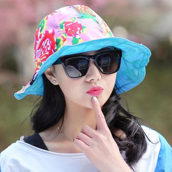 floral printed two sides available sun hat uv protection spring summer casual foldable fisherman women hats wide brim, Blue;gray
floral printed two sides available sun hat uv protection spring summer casual foldable fisherman women hats wide brim, Blue;gray