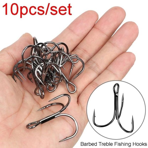 fishing hooks 10pcs barbed sharpened treble 5 sizes 2/4/6/8/10 fishhook accessories three anchors hook
fishing hooks 10pcs barbed sharpened treble 5 sizes 2/4/6/8/10 fishhook accessories three anchors hook