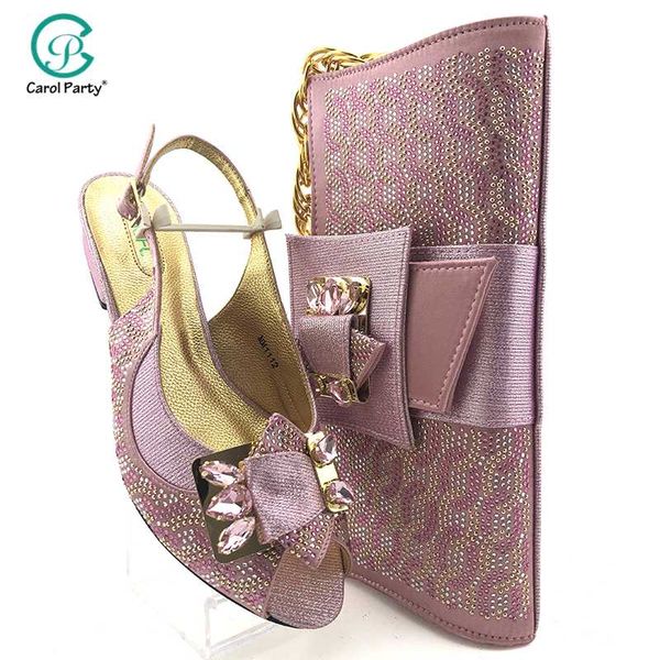 dress shoes pink italian woman sandals with purse set african mature heels and bag for wedding party, Black