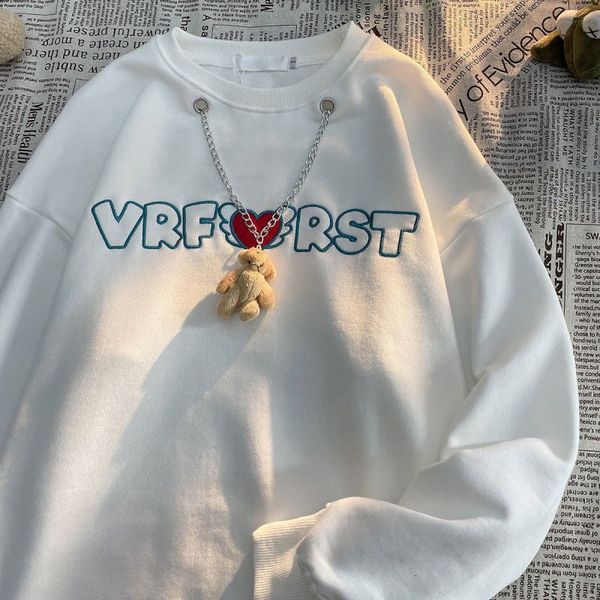 mens sweater necklace bear long sleeve sweater men's minority design sense spring and autumn new harajuku style couple american high st, Black
mens sweater necklace bear long sleeve sweater men's minority design sense spring and autumn new harajuku style couple american high st, Black