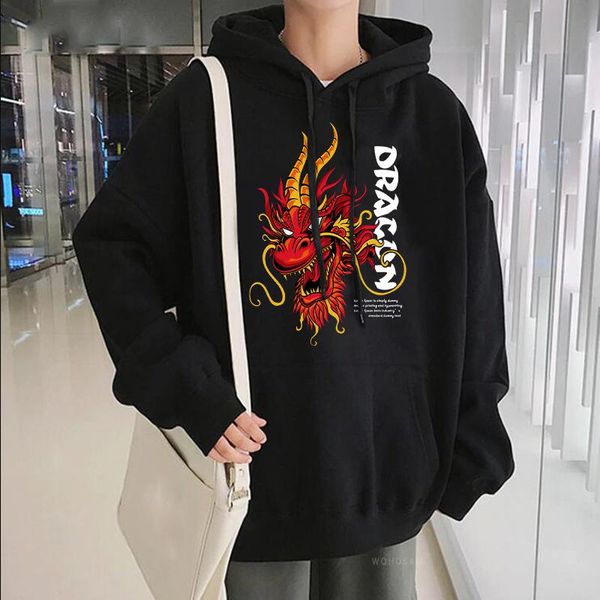 men's hoodies & sweatshirts harajuku chinese dragon print men 2021 red oracon letter unisesx long sleeve streetwear hooded sweatshirt, Black
men's hoodies & sweatshirts harajuku chinese dragon print men 2021 red oracon letter unisesx long sleeve streetwear hooded sweatshirt, Black