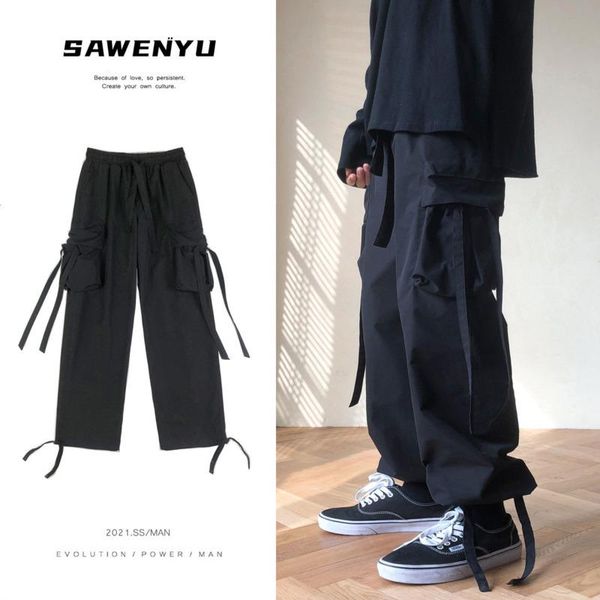 cargo pants men's fashion retro pocket casual men streetwear loose hip-hop straight wide-leg mens trousers m-2xl, Black
cargo pants men's fashion retro pocket casual men streetwear loose hip-hop straight wide-leg mens trousers m-2xl, Black