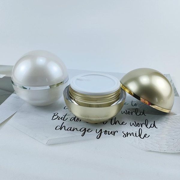 fancy clear round gold type empty face acrylic ball jar for skin care can custom logo storage bottles & jars
fancy clear round gold type empty face acrylic ball jar for skin care can custom logo storage bottles & jars