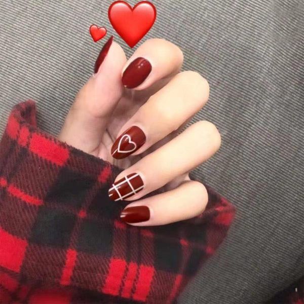 false nails 24pcs french short oval sweet girls red heart mixed lattice design press on detachable decorated, Red;gold
false nails 24pcs french short oval sweet girls red heart mixed lattice design press on detachable decorated, Red;gold