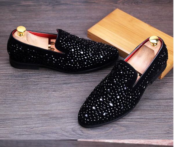 casual multi-colored glitter sequin loafers mens dress shoes men flats shoes luxury fashion brand chaussures de mariage d1, Black
casual multi-colored glitter sequin loafers mens dress shoes men flats shoes luxury fashion brand chaussures de mariage d1, Black