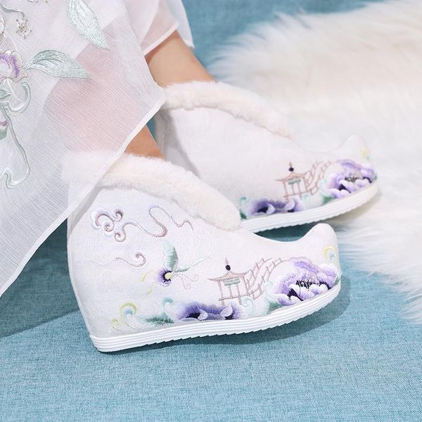 boots womens embroidery floal ankle hanfu fur liner warm snow winter hidden heel chipao shoes chinese style black white
boots womens embroidery floal ankle hanfu fur liner warm snow winter hidden heel chipao shoes chinese style black white