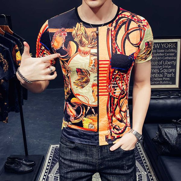 vintage gold print t-shirt men's streetwear fashion luxury short-sleeved t-shirt summer casual slim fit o-neck tees 210527, White;black
vintage gold print t-shirt men's streetwear fashion luxury short-sleeved t-shirt summer casual slim fit o-neck tees 210527, White;black