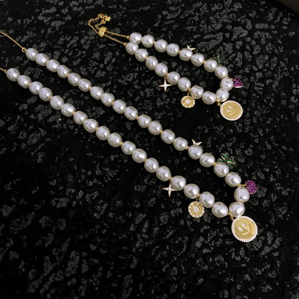 s925 sterling silver pearl lucky charm bracelets and necklace multi pendant smiling face love beach design bracelet collarbone chain luxury
s925 sterling silver pearl lucky charm bracelets and necklace multi pendant smiling face love beach design bracelet collarbone chain luxury