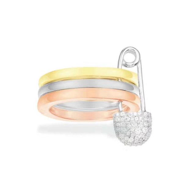 cluster rings soelle fashion real 925 sterling silver pink gold 3 colors triple hoops and safety pin ring women fine zirconia brand jewelry, Golden;silver
cluster rings soelle fashion real 925 sterling silver pink gold 3 colors triple hoops and safety pin ring women fine zirconia brand jewelry, Golden;silver