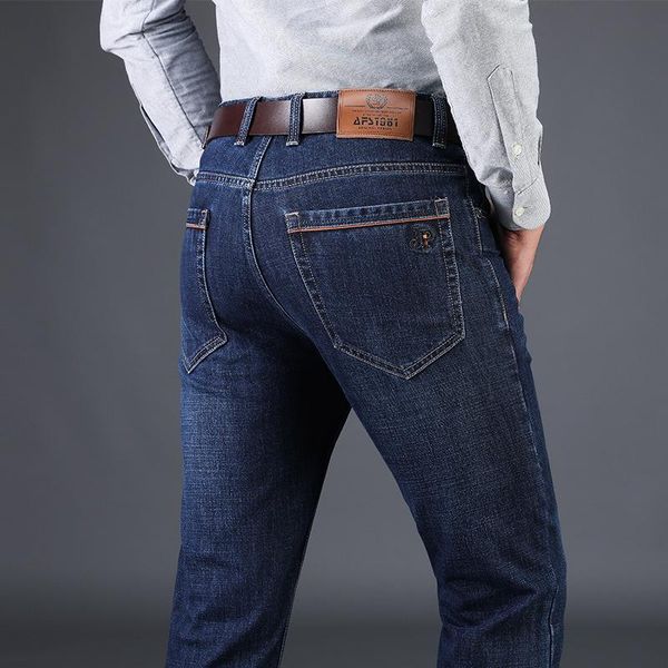 men's jeans autumn winter men business casual straight pants male plus size stretch stoashed thick denim long trousers blue
men's jeans autumn winter men business casual straight pants male plus size stretch stoashed thick denim long trousers blue