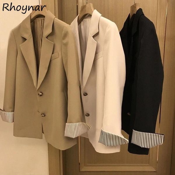 women's suits & blazers women korean style single breasted teens leisure students minimalist simple daily all-match cozy notched vintag, White;black
women's suits & blazers women korean style single breasted teens leisure students minimalist simple daily all-match cozy notched vintag, White;black