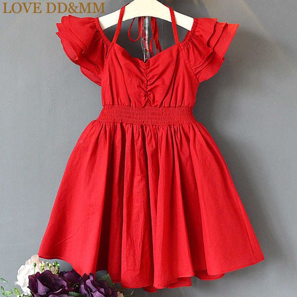 love dd&mm girls dresses summer children's clothing girls fashion lotus leaf strap waist strapless dress 210715, Red;yellow
love dd&mm girls dresses summer children's clothing girls fashion lotus leaf strap waist strapless dress 210715, Red;yellow