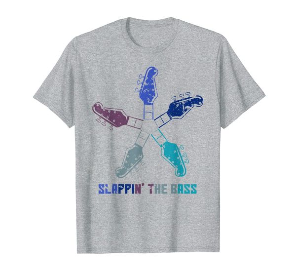 slappin' the bass | retro guitar players gift t-shirt, White;black