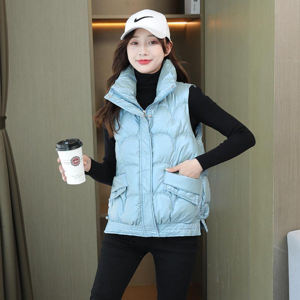 women's vests stand collar casual winter glossy women solid loose vest warm cotton padded jacket female bright shiny sleeveless waistco, Black;white
women's vests stand collar casual winter glossy women solid loose vest warm cotton padded jacket female bright shiny sleeveless waistco, Black;white