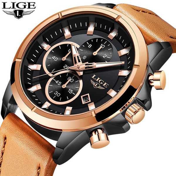 wristwatches 2021 business casual leather clock lige mens watches quartz gold watch men waterproof chronograph reloj hombre, Slivery;brown
wristwatches 2021 business casual leather clock lige mens watches quartz gold watch men waterproof chronograph reloj hombre, Slivery;brown