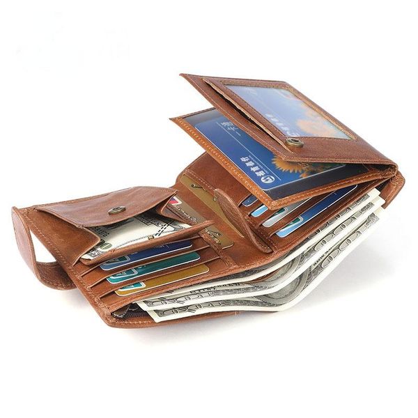 wallets men's wallet rfid multi card leisure retro leather large capacity buckle handbag men, Red;black
wallets men's wallet rfid multi card leisure retro leather large capacity buckle handbag men, Red;black