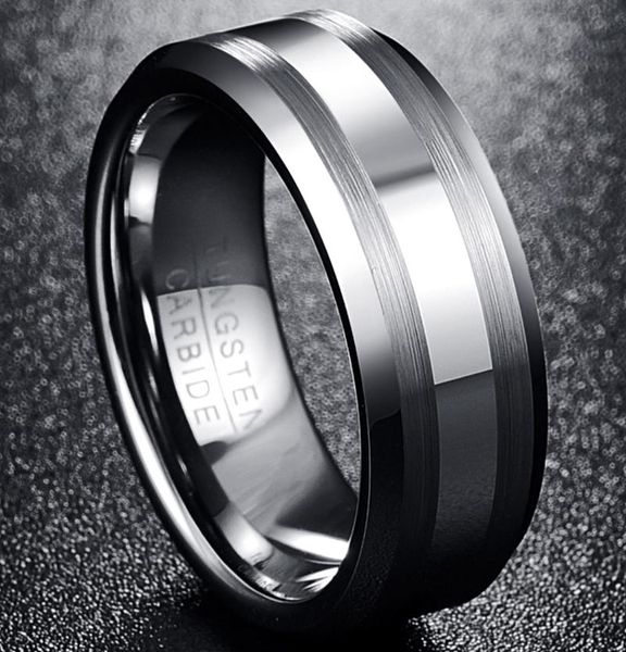 cluster rings quality men's 8mm polished tungsten carbide ring wedding band beveled edge satin brushed stripes size 6 to 14, Golden;silver
cluster rings quality men's 8mm polished tungsten carbide ring wedding band beveled edge satin brushed stripes size 6 to 14, Golden;silver