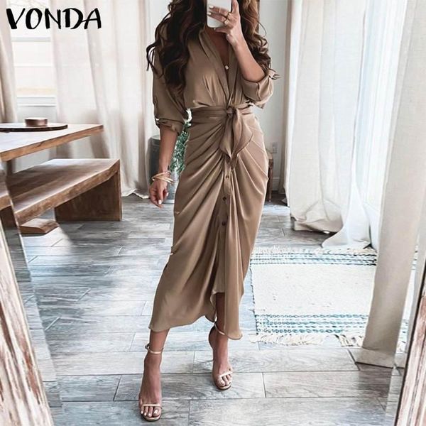 casual dresses women shirt dress 2021 vonda long sleeve turn-down collar party maxi femme bohemian vestido elegant robe, Black;gray
casual dresses women shirt dress 2021 vonda long sleeve turn-down collar party maxi femme bohemian vestido elegant robe, Black;gray