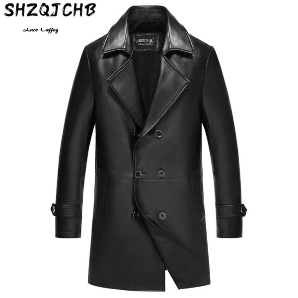 men's leather & faux shzq suit collar cotton sheepskin medium long windbreaker autumn winter jacket men, Black
men's leather & faux shzq suit collar cotton sheepskin medium long windbreaker autumn winter jacket men, Black