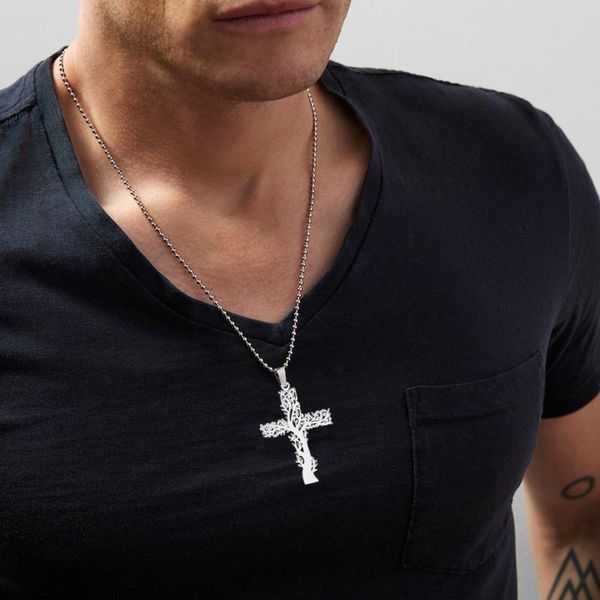 chains men's jewelry tree of life cross pendant stainless steel necklace silver black color statement choker punk bijoux
chains men's jewelry tree of life cross pendant stainless steel necklace silver black color statement choker punk bijoux