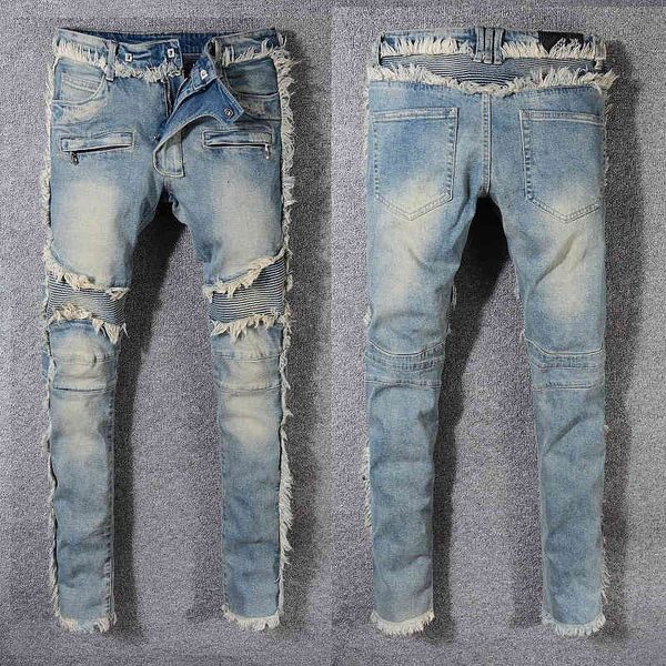 men's jeans arrival winter mens designer classic straight biker skinny jeans us size 29-40 trousers famous brand zipper cuffs pants un9, Blue
men's jeans arrival winter mens designer classic straight biker skinny jeans us size 29-40 trousers famous brand zipper cuffs pants un9, Blue