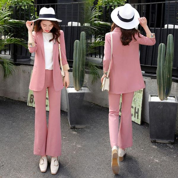 women's fashion casual slim suit two-piece (jacket + pants) business office professional formal two piece pants, White
women's fashion casual slim suit two-piece (jacket + pants) business office professional formal two piece pants, White