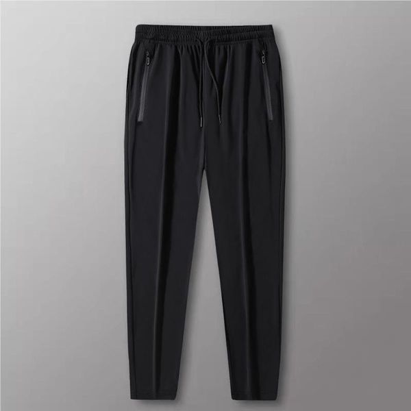 men's pants 2021 summer men's casual ice silk breathable loose straight light hanging elastic quick drying capris, Black
men's pants 2021 summer men's casual ice silk breathable loose straight light hanging elastic quick drying capris, Black