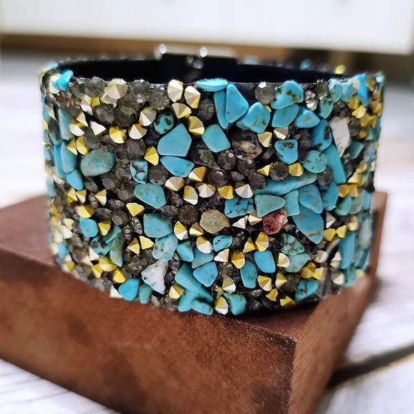 bangle 4unik handmade wrap bracelet turquoises vintage statement wristband teengirls jewelry gifts for women 4un-bg21601, Black
bangle 4unik handmade wrap bracelet turquoises vintage statement wristband teengirls jewelry gifts for women 4un-bg21601, Black