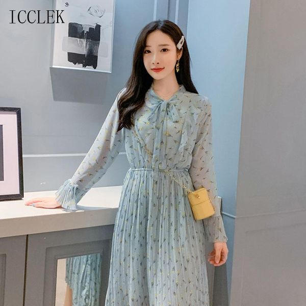 korean one-piece ladies chiffon dress spring autumn 2021 fashion casual pleated bow floral print dresses midi, Black;gray
korean one-piece ladies chiffon dress spring autumn 2021 fashion casual pleated bow floral print dresses midi, Black;gray